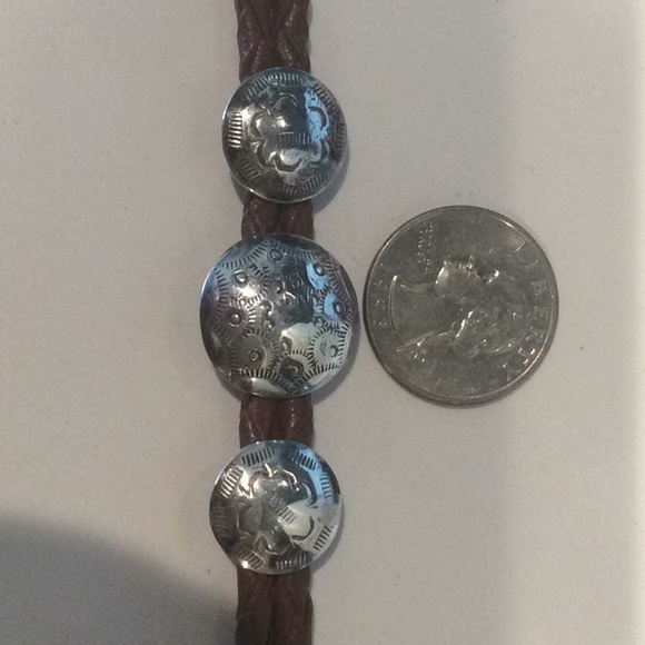 Vintage leather bracelet with SS CONCHOS - Picture 8 of 8